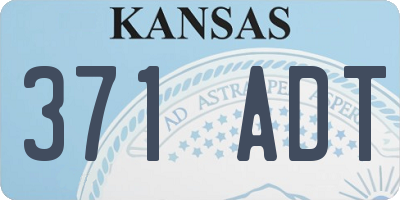 KS license plate 371ADT