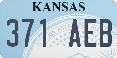 KS license plate 371AEB