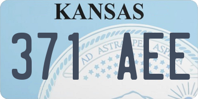 KS license plate 371AEE