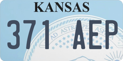 KS license plate 371AEP