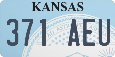 KS license plate 371AEU