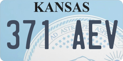 KS license plate 371AEV