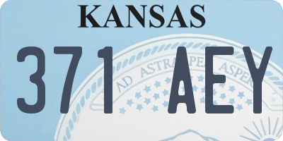 KS license plate 371AEY