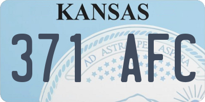 KS license plate 371AFC