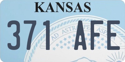 KS license plate 371AFE