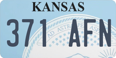 KS license plate 371AFN