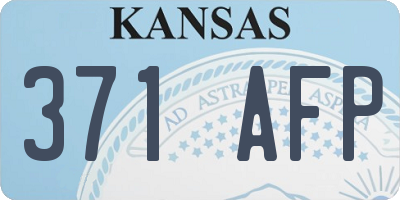 KS license plate 371AFP