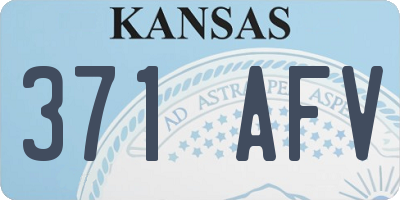 KS license plate 371AFV