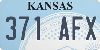 KS license plate 371AFX