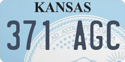 KS license plate 371AGC