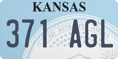 KS license plate 371AGL