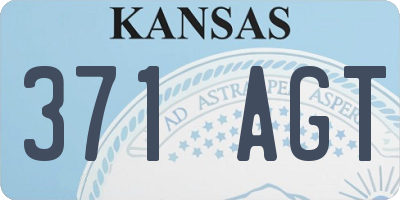 KS license plate 371AGT