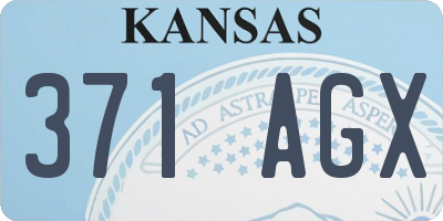 KS license plate 371AGX