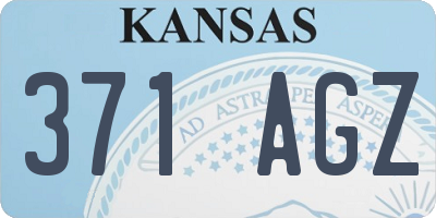 KS license plate 371AGZ