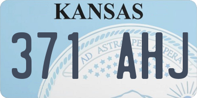 KS license plate 371AHJ