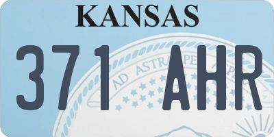 KS license plate 371AHR