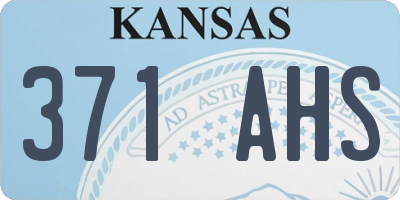KS license plate 371AHS