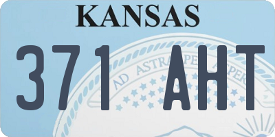 KS license plate 371AHT
