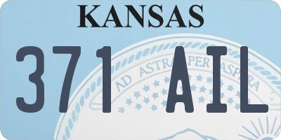 KS license plate 371AIL
