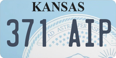 KS license plate 371AIP