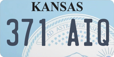 KS license plate 371AIQ