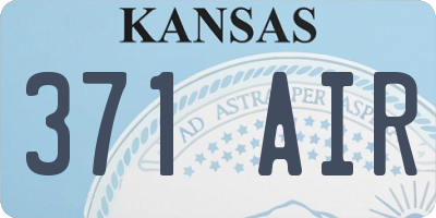 KS license plate 371AIR