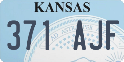 KS license plate 371AJF