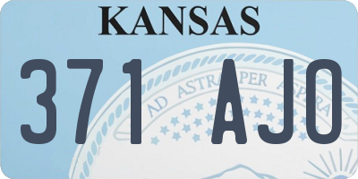 KS license plate 371AJO
