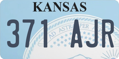 KS license plate 371AJR
