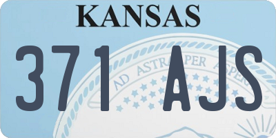 KS license plate 371AJS