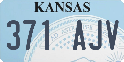 KS license plate 371AJV