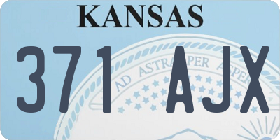 KS license plate 371AJX