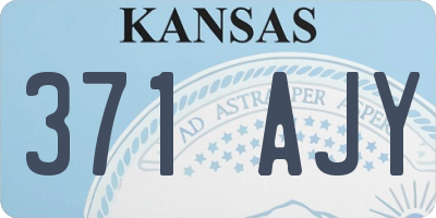 KS license plate 371AJY