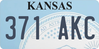 KS license plate 371AKC