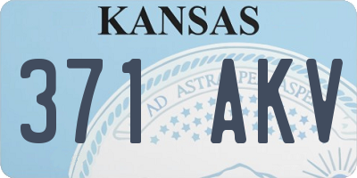 KS license plate 371AKV