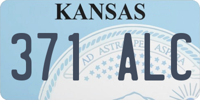 KS license plate 371ALC