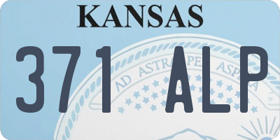 KS license plate 371ALP