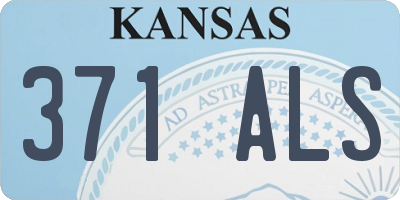 KS license plate 371ALS