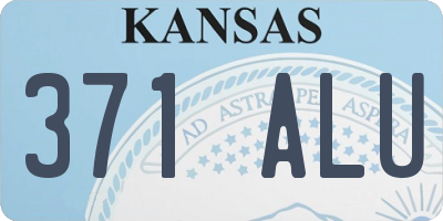 KS license plate 371ALU