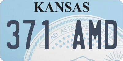 KS license plate 371AMD