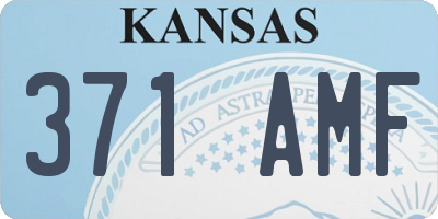 KS license plate 371AMF