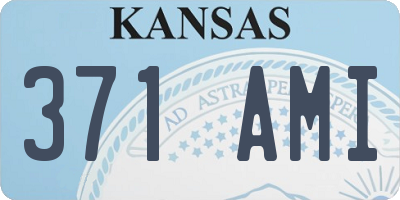 KS license plate 371AMI