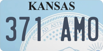 KS license plate 371AMO