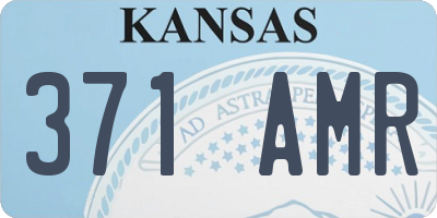 KS license plate 371AMR
