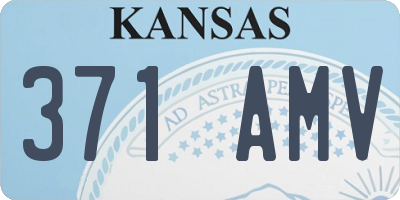 KS license plate 371AMV