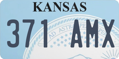 KS license plate 371AMX