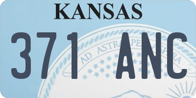 KS license plate 371ANC