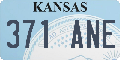 KS license plate 371ANE