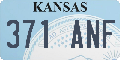 KS license plate 371ANF