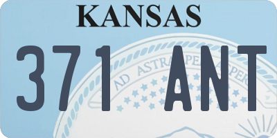 KS license plate 371ANT